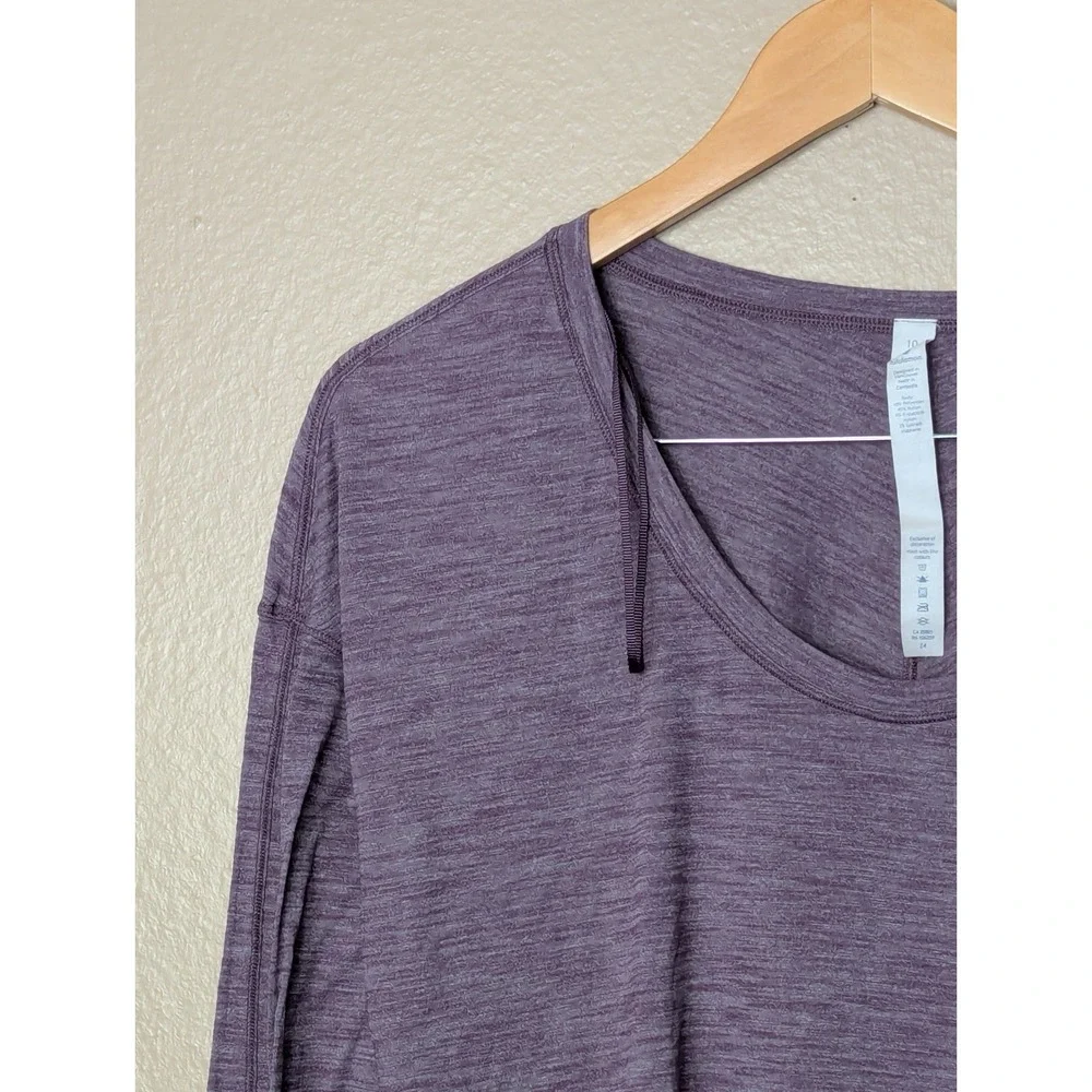 Lululemon Swiftly Tech Long-Sleeve Shirt‎ 2.0 Size 10 Lavender Length Workout